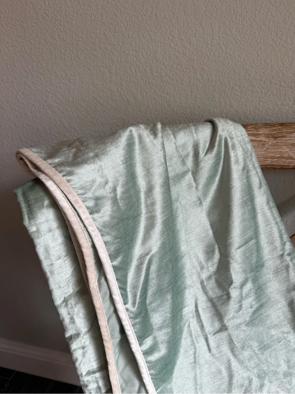Anthropologie Adelina Piped Velvet Woven Curtain